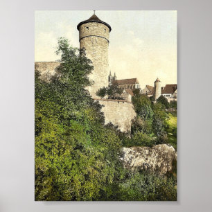 Póster Straft Tower, Rothenburg (es decir, ob der Tauber)