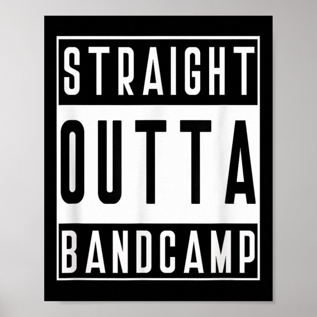 Póster Straight Outta Band Camp Funny Marching Band Tee  (Frente)