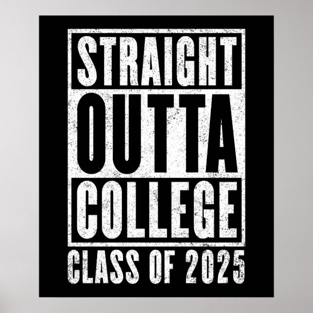 Póster Straight Outta College 2025 (con problemas) (Frente)