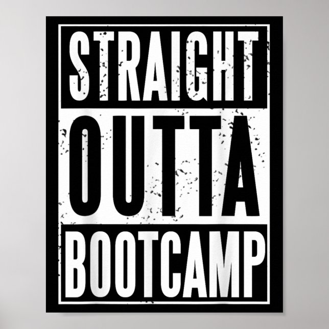 Póster Straight Outta Military Bootcamp Soldier  (Frente)