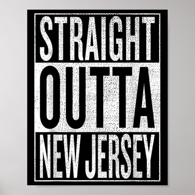 Póster Straight Outta New Jersey Great Travel &amp;  (Frente)