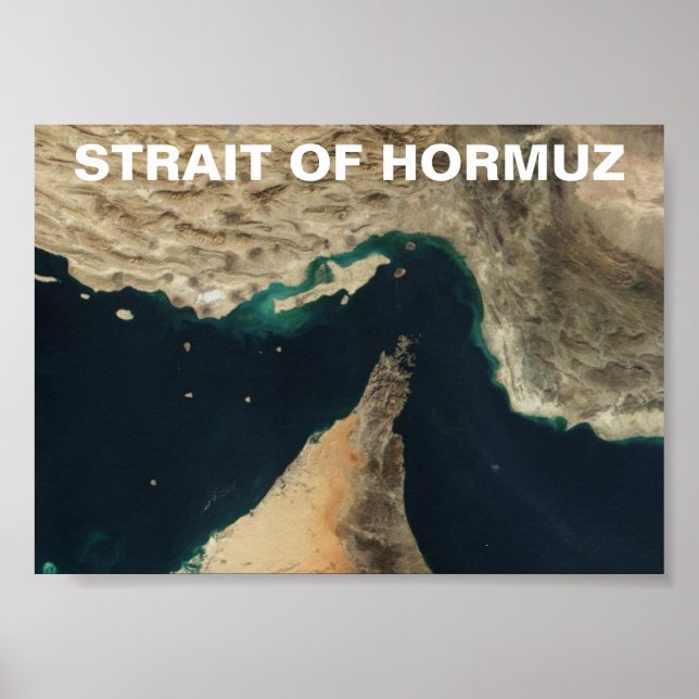Póster Strait of Hormuz Satellite Image (Frente)