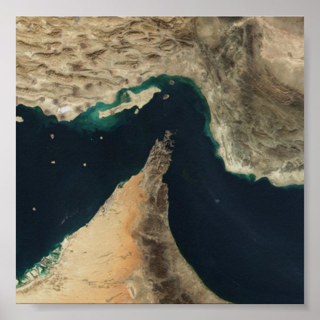 Póster Strait of Hormuz Satellite Image (Frente)