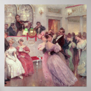 Póster Strauss y Lanner - la bola, 1906