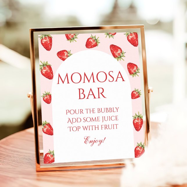 Póster Strawberry Baby Shower Momosa Bar (Subido por el creador)
