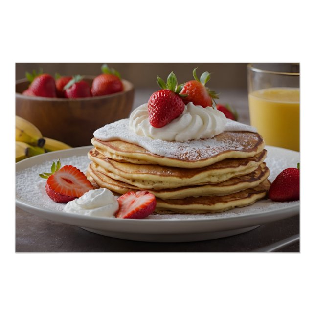 Póster Strawberry & Banana Pancakes (Anverso)