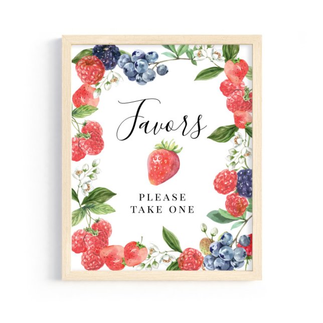 Póster Strawberry Blueberry Favors - Please Take One Sign (Subido por el creador)