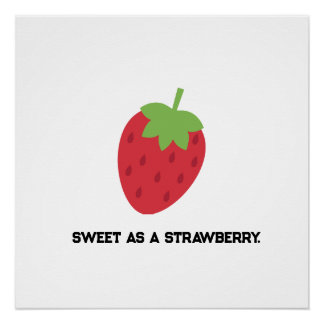 Póster Strawberry Cute Fruit-Themed