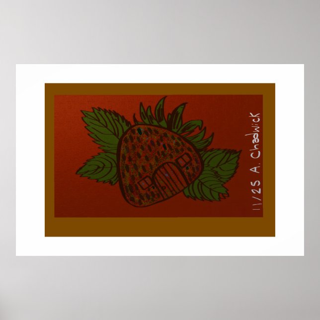Póster Strawberry Home Sweet Home (Frente)