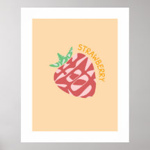 Strawberry Kanji/Hiragana japonés Word Wall Art