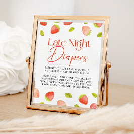 Póster Strawberry Late Night Diapers Berry Sweet Shower