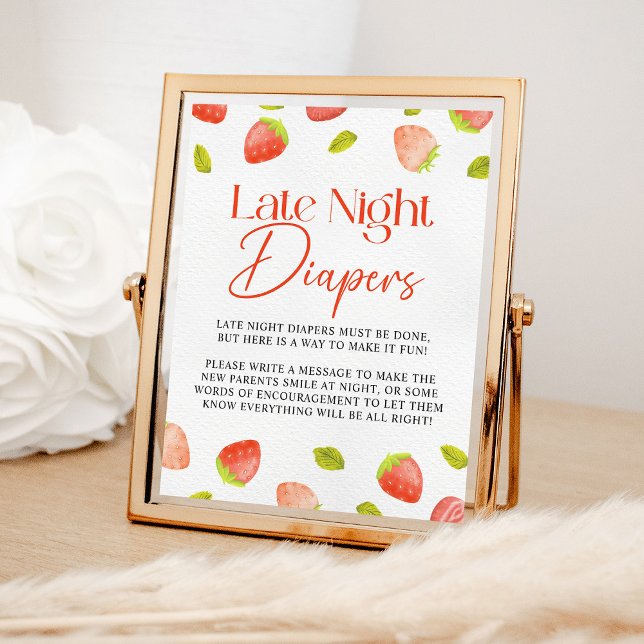 Póster Strawberry Late Night Diapers Berry Sweet Shower (Subido por el creador)