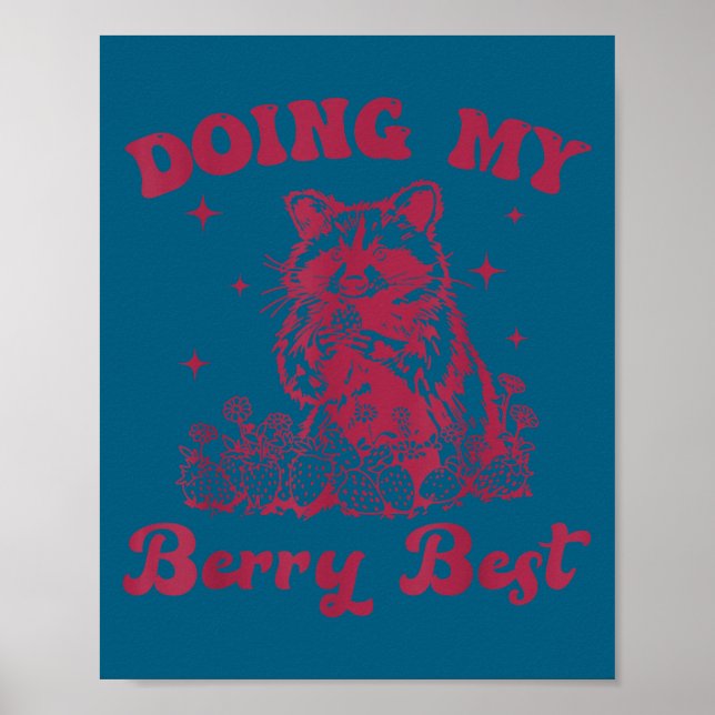 Póster Strawberry Motivation Cute Berry Lover  (Frente)