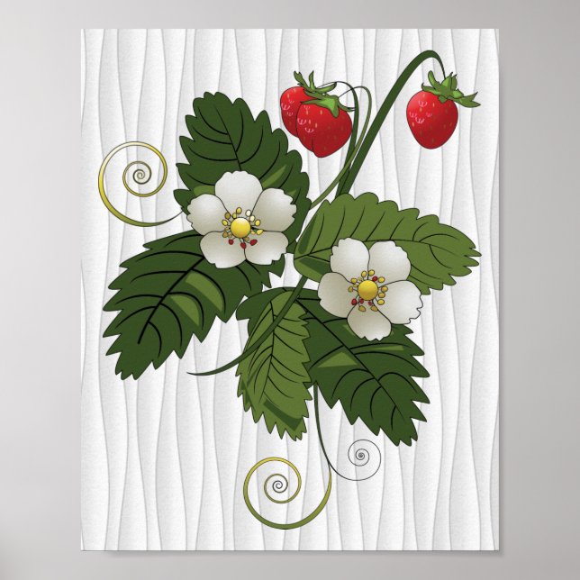 Póster Strawberry Plant Poster (Frente)