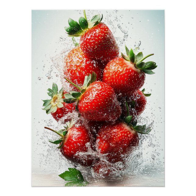 Póster Strawberry Splash (Anverso)