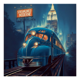 Póster Streamline Moderne | Vintage New York Express