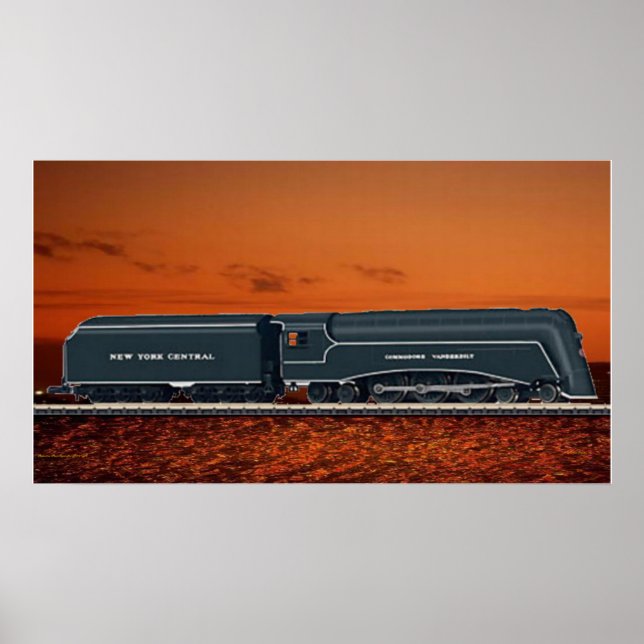 Póster Streamlines Steam Locomotive Poster (Frente)
