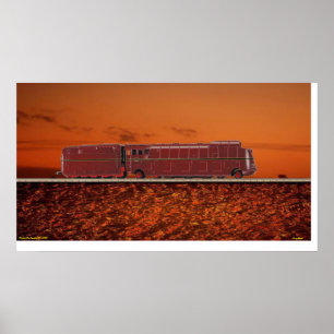 Póster Streamlines Steam Locomotive Poster