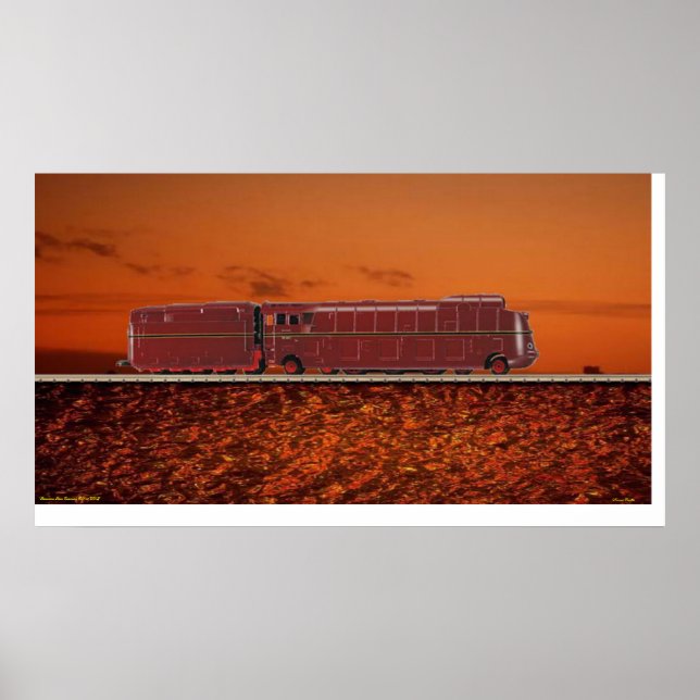 Póster Streamlines Steam Locomotive Poster (Frente)