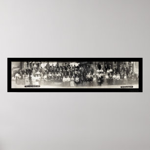 Póster Streator, Illinois Caballeros y Damas Foto 1910