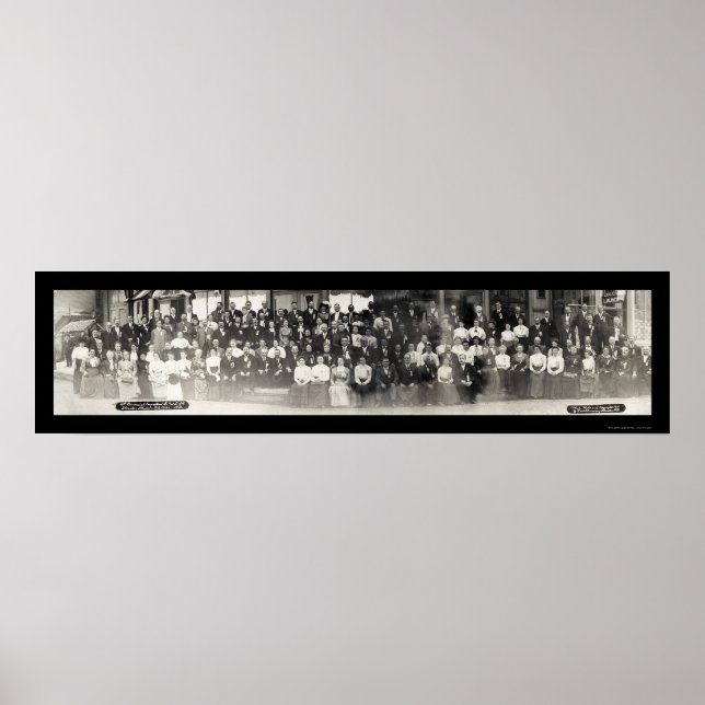 Póster Streator, Illinois Caballeros y Damas Foto 1910 (Frente)