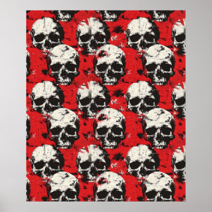 Póster Street Art Skull Poster Design A10