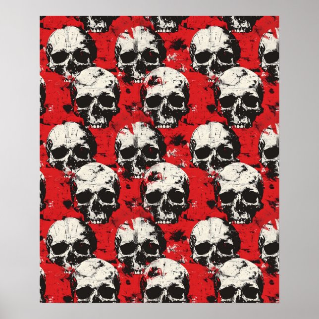 Póster Street Art Skull Poster Design A10 (Frente)