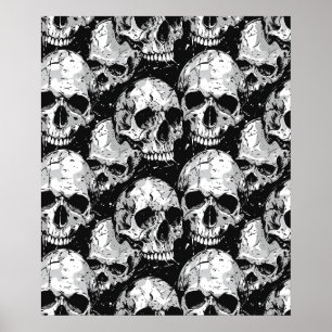 Póster Street Art Skull Poster Design A12