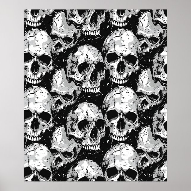 Póster Street Art Skull Poster Design A12 (Frente)