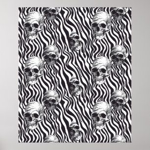 Póster Street Art Skull Poster Design A16