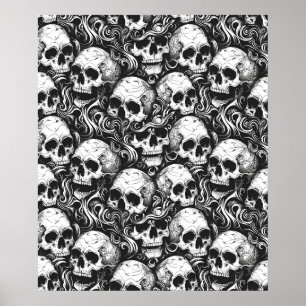 Póster Street Art Skull Poster Design A19