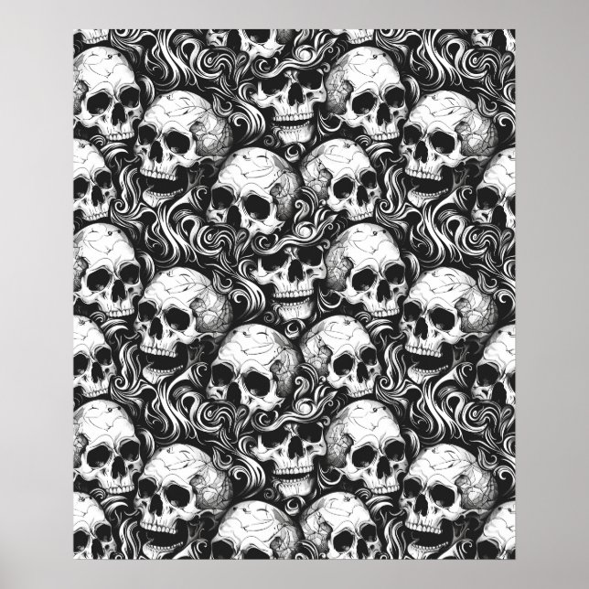Póster Street Art Skull Poster Design A19 (Frente)
