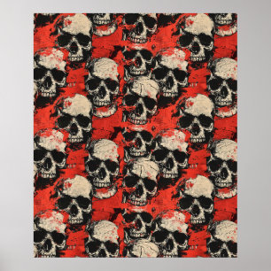 Póster Street Art Skull Poster Design A23