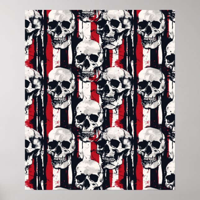 Póster Street Art Skull Poster Design A24 (Frente)