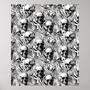 Póster Street Art Skull Poster Design A25