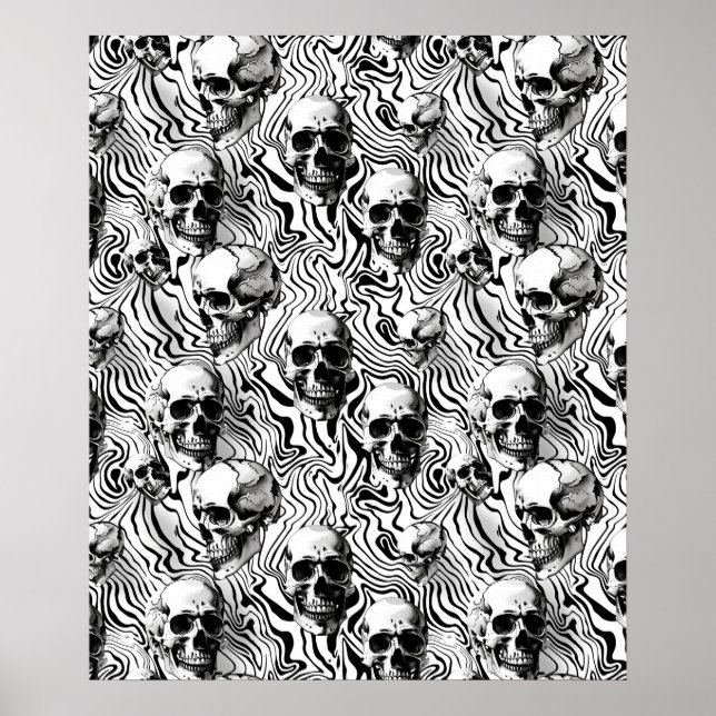 Póster Street Art Skull Poster Design A25 (Frente)