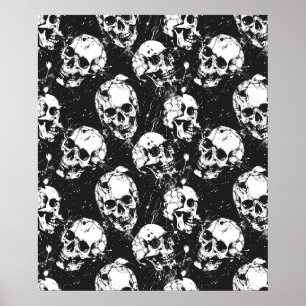 Póster Street Art Skull Poster Design A26
