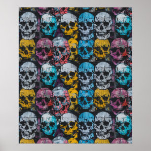 Póster Street Art Skull Poster Design A29