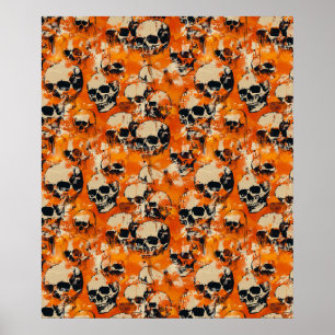 Póster Street Art Skull Poster Design A3