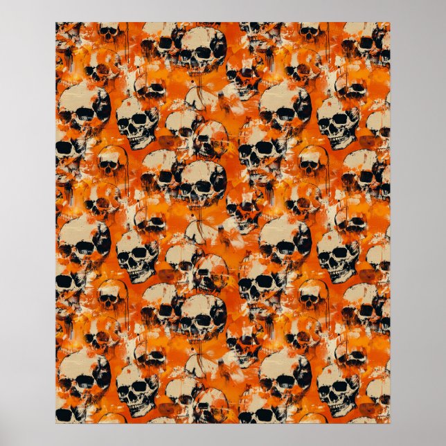 Póster Street Art Skull Poster Design A3 (Frente)