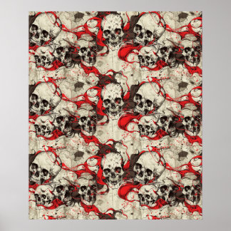 Póster Street Art Skull Poster Design A31