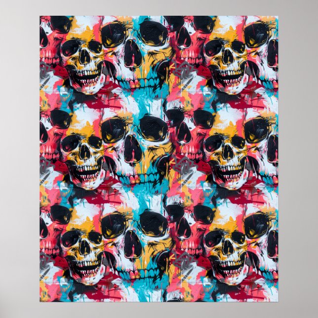 Póster Street Art Skull Poster Design A35 (Frente)