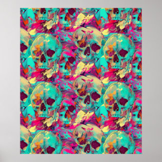 Póster Street Art Skull Poster Design A37
