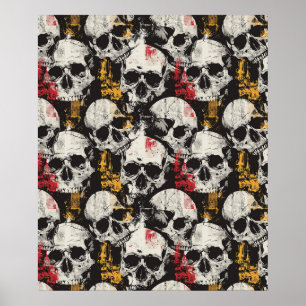 Póster Street Art Skull Poster Design A7