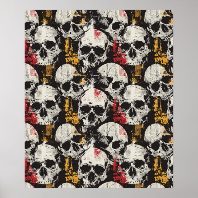 Póster Street Art Skull Poster Design A7 (Frente)
