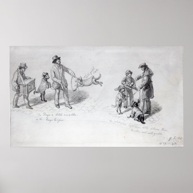 Póster Street Performers, c.1839-43 (Frente)