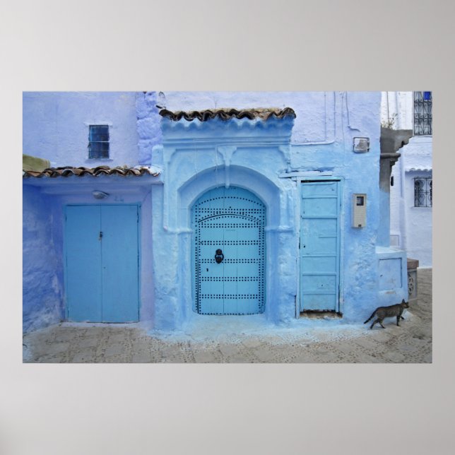 Póster Street Scene, Chefchaouen (Morocco) (Frente)