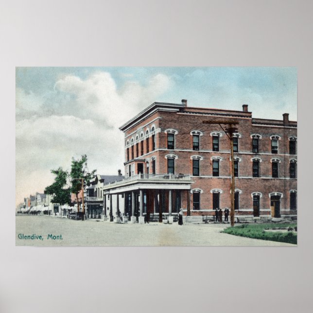Póster Street SceneGlendive, MT (Frente)