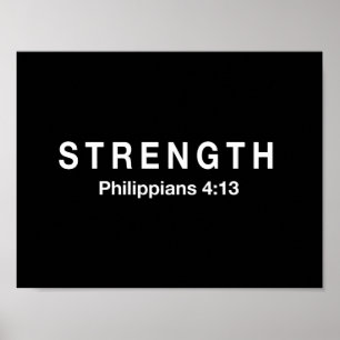 Póster Strength Philippians 4:13