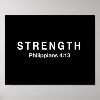 Póster Strength Philippians 4:13